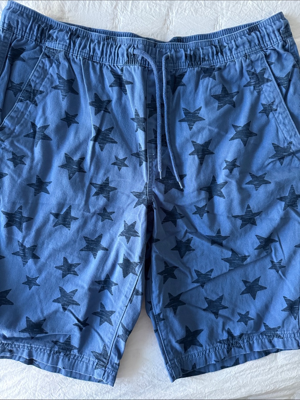 urban pipeline Blue Star-Print Flat Front Shorts
